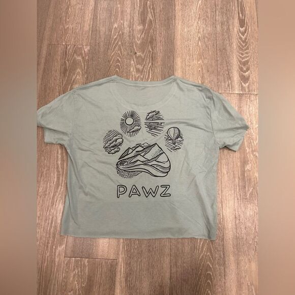 Pawz Light Green Crop Top- Large - Picture 4 of 5